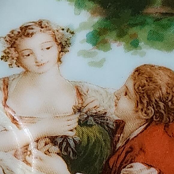 Vintage Porcelain Japanese Music Box Trinket Violin Flower Shaped Lego Brand - Picture 6 of 16